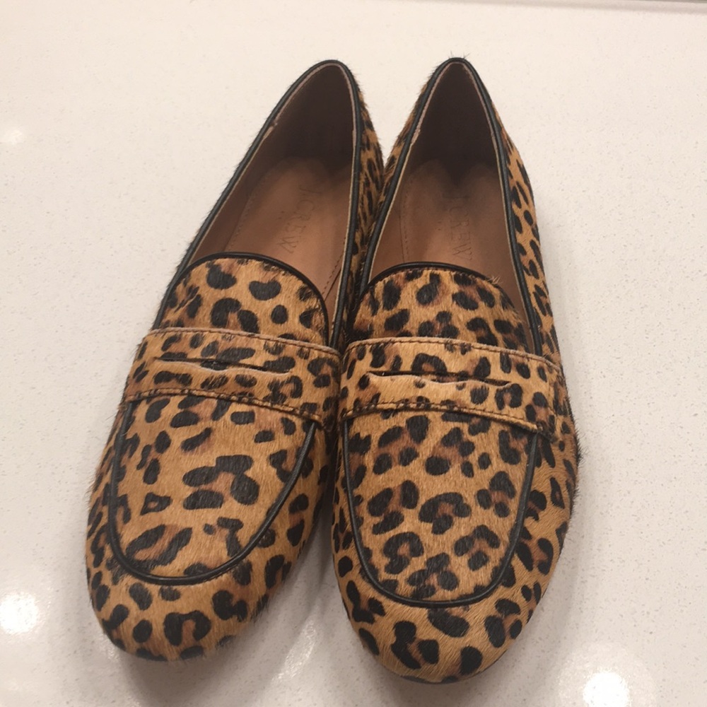 J. Crew leopard print loafer. Size 8